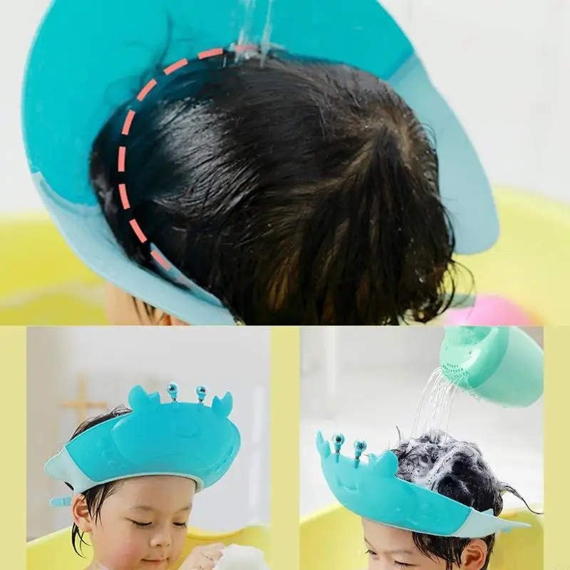 Hair Washing Hat Shower Bath Silicone Soft Visor Head Protector Shampoo used for Toddlers Babies Kids Children