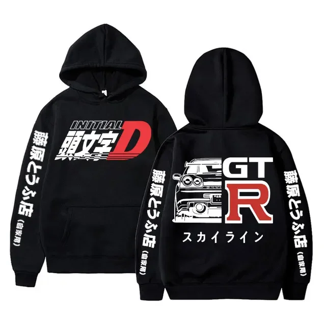 

Japan Anime Drift AE86 Initial D Graphic Hoodie Manga R34 Skyline GTR JDM Sweatshirts Men Women Street Trend Vintage Pullovers