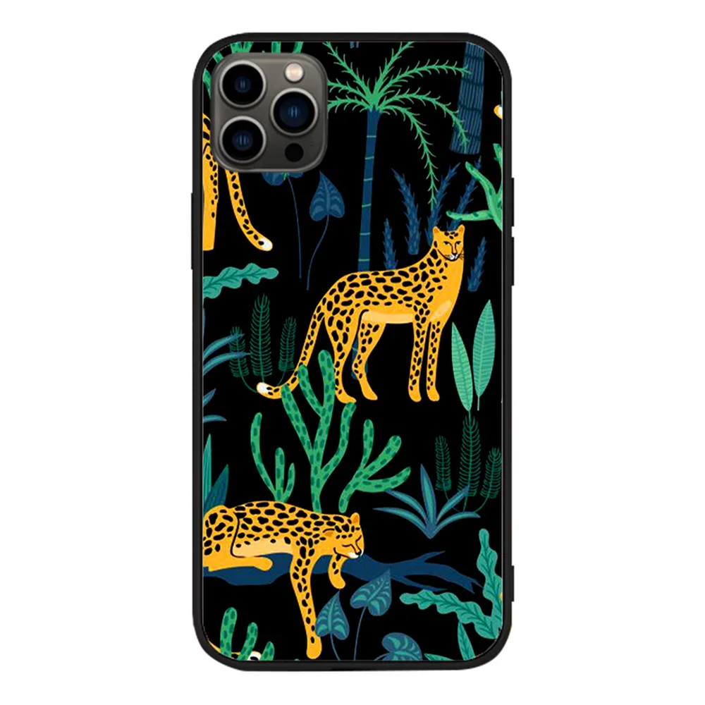 Cartoon Animal Cool Leopard PhoneCase For iphone 13PRO 12 11PROMAX 11 X XS XR XSMAX 6 plus 7 7Plus 8 8Plus Cover- S9988831f794d4292a818faee6887c039Q