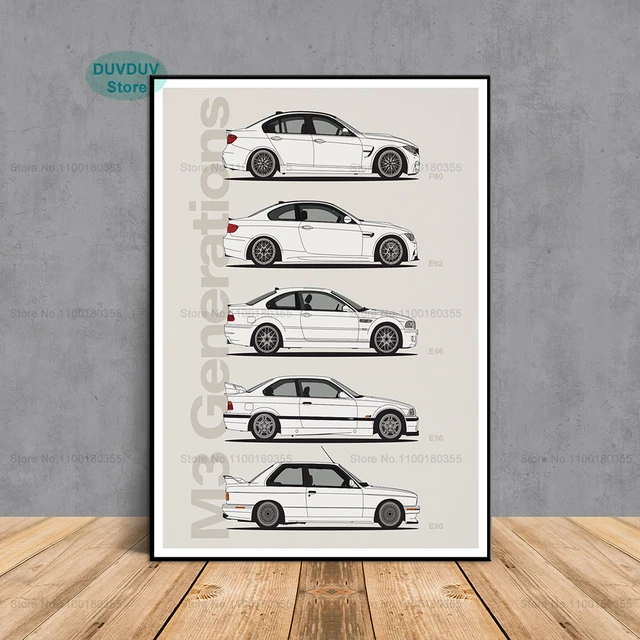 M3 BMW E30 Block Giant Wall Art Poster