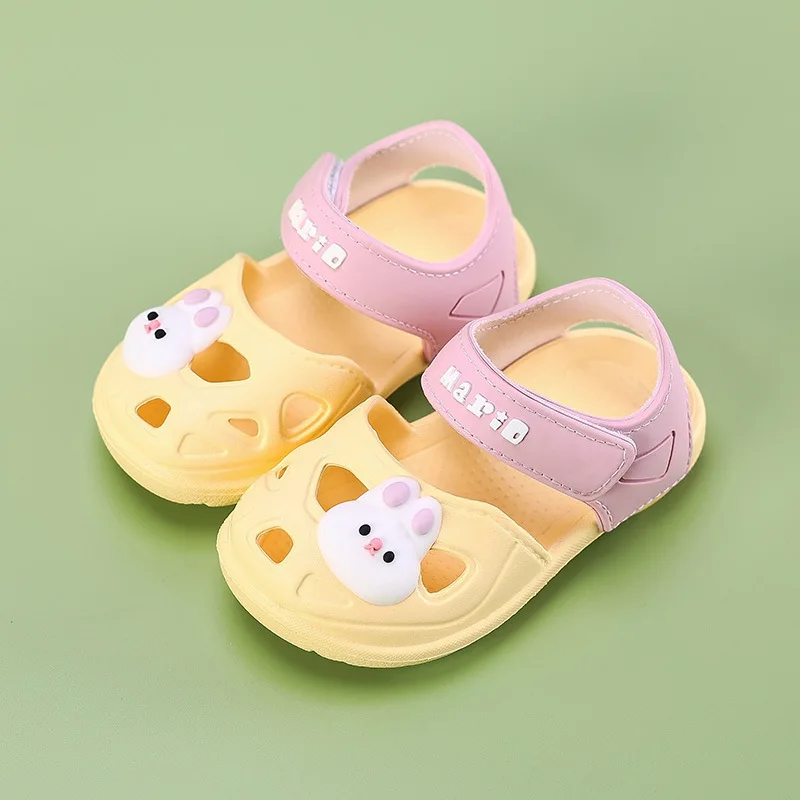 Kids Sandals Summer Brand Cartoon Hollow Kids Shoe Crash Resistant Sandals Girl Light Casual Shoe Anti Slip Boy Beach サンダル