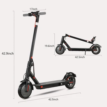 350W Foldable Electric Scooter for Adults Teens,Explosion-proof Tires,Dual Brake System,Lightweight APP Support E-scooter 6
