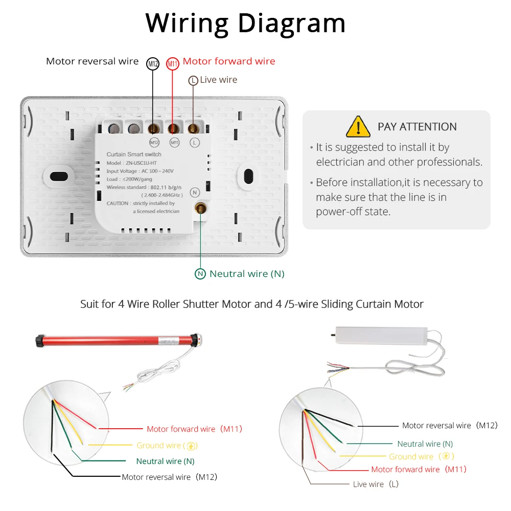 Zemismart-Tuya Zigbee Inteligente Interruptor De Cortina, Motor De Sombra De Rolo, Interruptor De Obturador Com Controle De Porcentagem, Alexa, Google Home