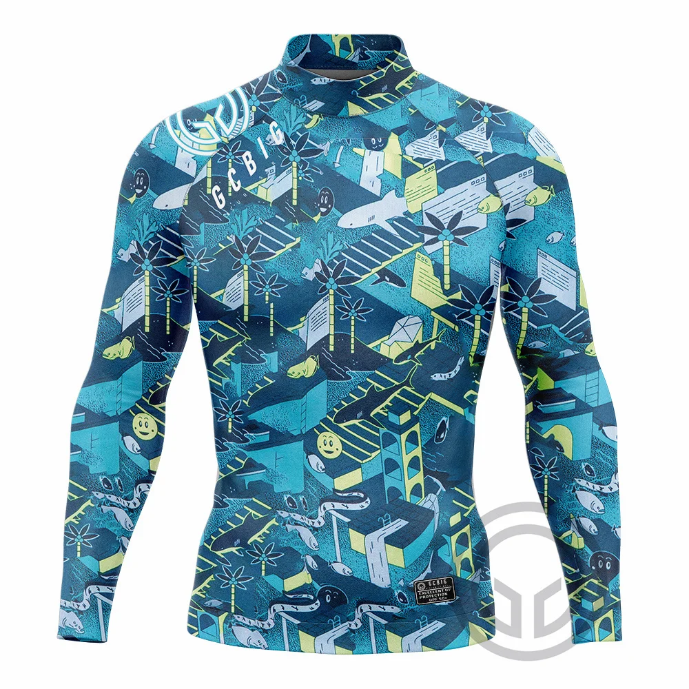 Men Rash Guard Long Sleeve Surfing Summer Surf Clothes T-shirt Swimwear Swim Floatsuit Beach Tops Uv Swimming Tight Diving Suit rash guard,surfing swimsuit