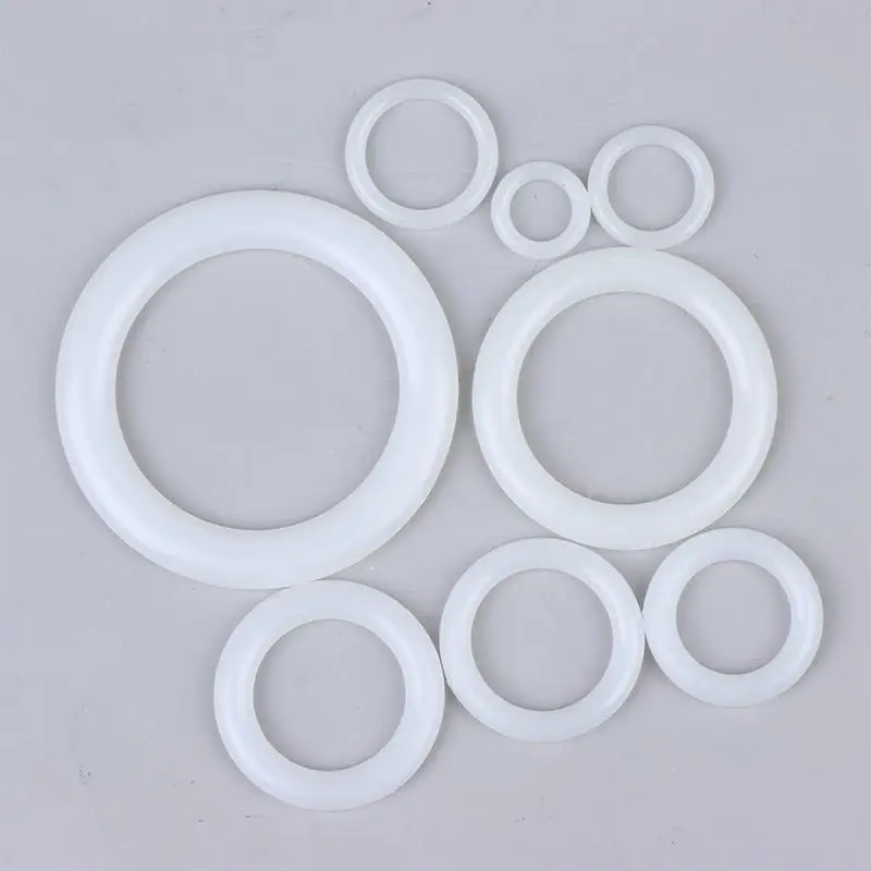 DIY 크로셰 링 서클 훅 공예 액세서리 핸드백 플라스틱 링 훅 12.7mm-50mm 재봉 플라스틱 링 1팩