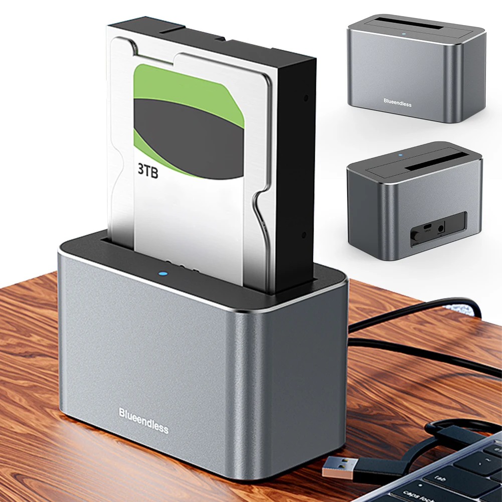 Hard Drive Dock SAS To USB 3.0 Adapter Support Up To 20TB USB External Disk Box Enclosure Case for 2.5/3.5 Inch SATA/SAS HDD SSD
