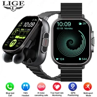 TWS 2in 1 montre intelligente avec écouteurs montre de sport Bluetooth casque appel montre hommes moniteur de santé NFC femmes Smartwatch écouteurs 1