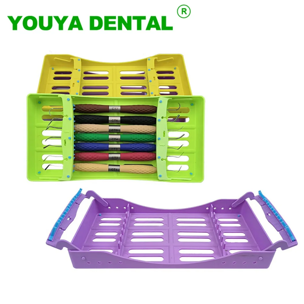 

7 Holes Dental Sterilization Rack For Composite Resin Filling Spatulas Aesthetic Restoration Kit Placing Box Dentist Instruments