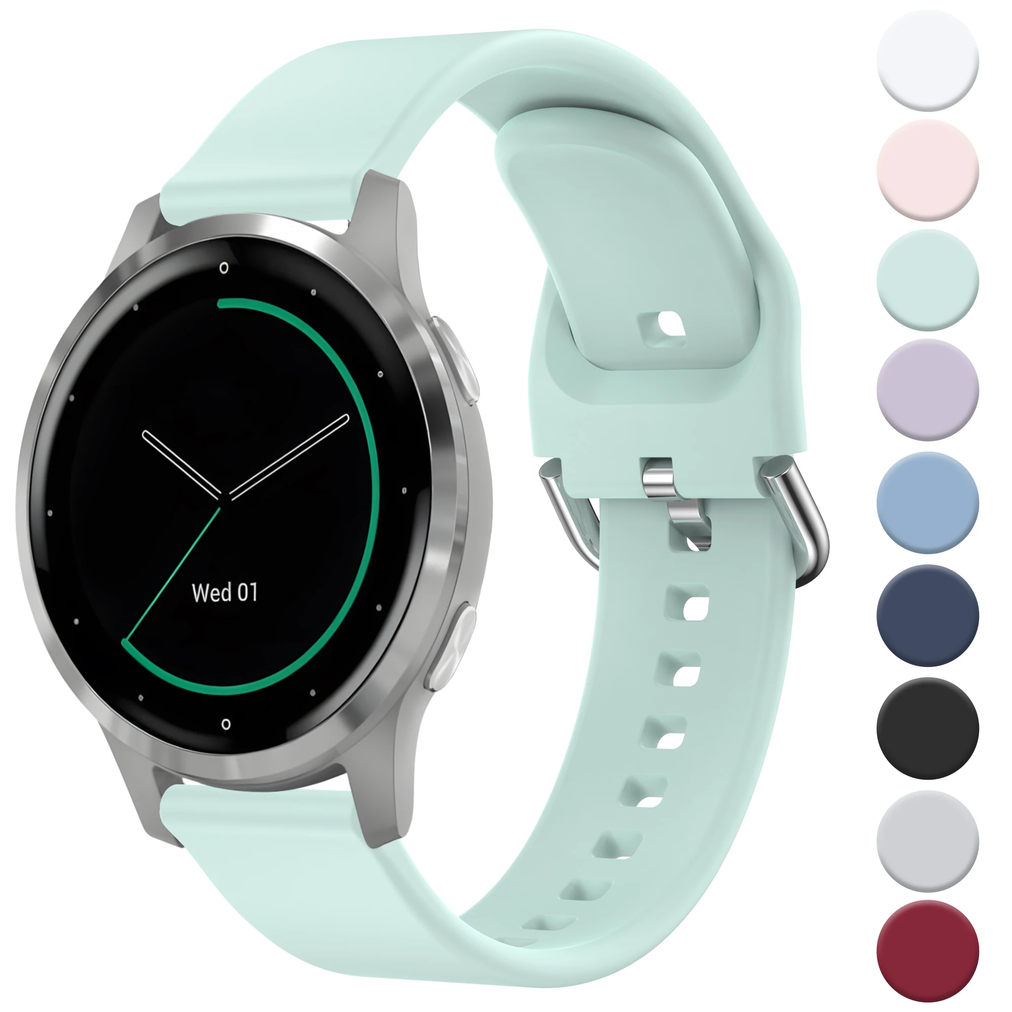 Elegant 18mm Silicone Watchband