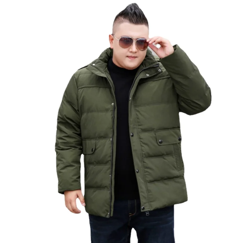 

new arrival fashion high quality super large Men Casual Warm Thick with hood Loose Zipper Down Jacket coat size XL-11XL12XL13XL