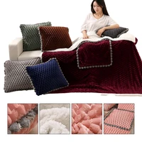 Plush Pillow Quilt Blanket Throw Pillow Folding Car Cushion Pillow 2-In-1 Office Car Lunch Break Household Sofa Cushion Blanket 2