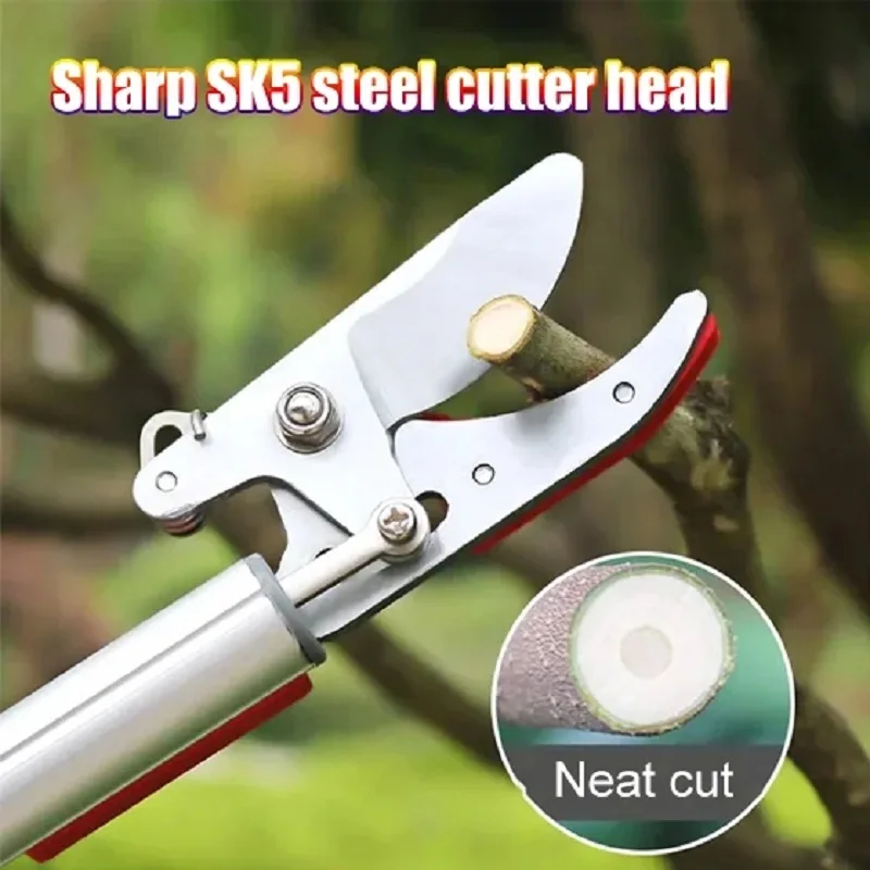 Garden Tools 2.2M Tree Pruner With Long Saw Blade Chainsaw Branch Pruner Garden Tools Metal Fruit Picker Extra Long Telescopic garden tools garden pruner