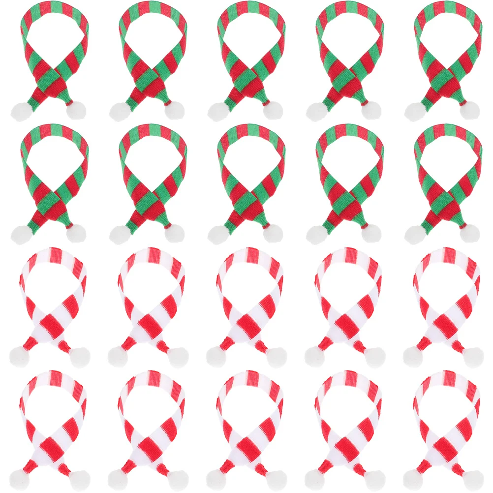 

Christmas Doll Scarves Decorative Stuffed Doll Mini Scarves Figurine Scarves Snowman Bear Doll Decoration Sweet Figures