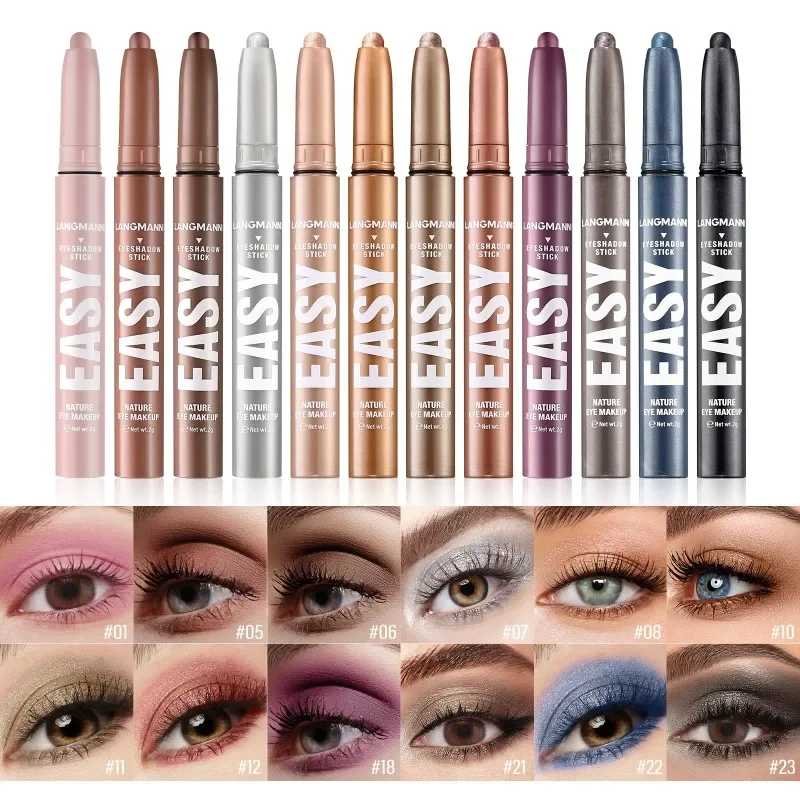 Pearlescent Eyeshadow Pencil Glitter Silkworm Liner Pen Highlighter Shimmer Lasting Matte Eye Shadow Stick Eyes Makeup Cosmetics 3