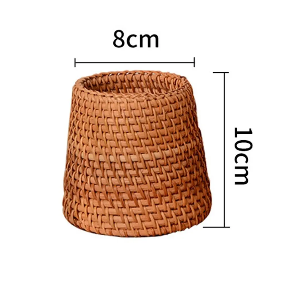 Stationery Storage Wood Vine Rattan Pen Holder Large Capacity Multifunctional Stationery Container Handmade Minimalism
