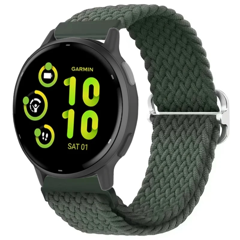 Nylon Braided Solo Loop Strap - 20mm/22mm Sports Bracelet Wristband