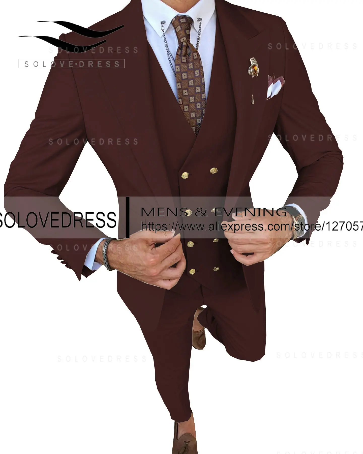 Рисунок 4 - Облегающие модные мужские костюмы из 3 предметов