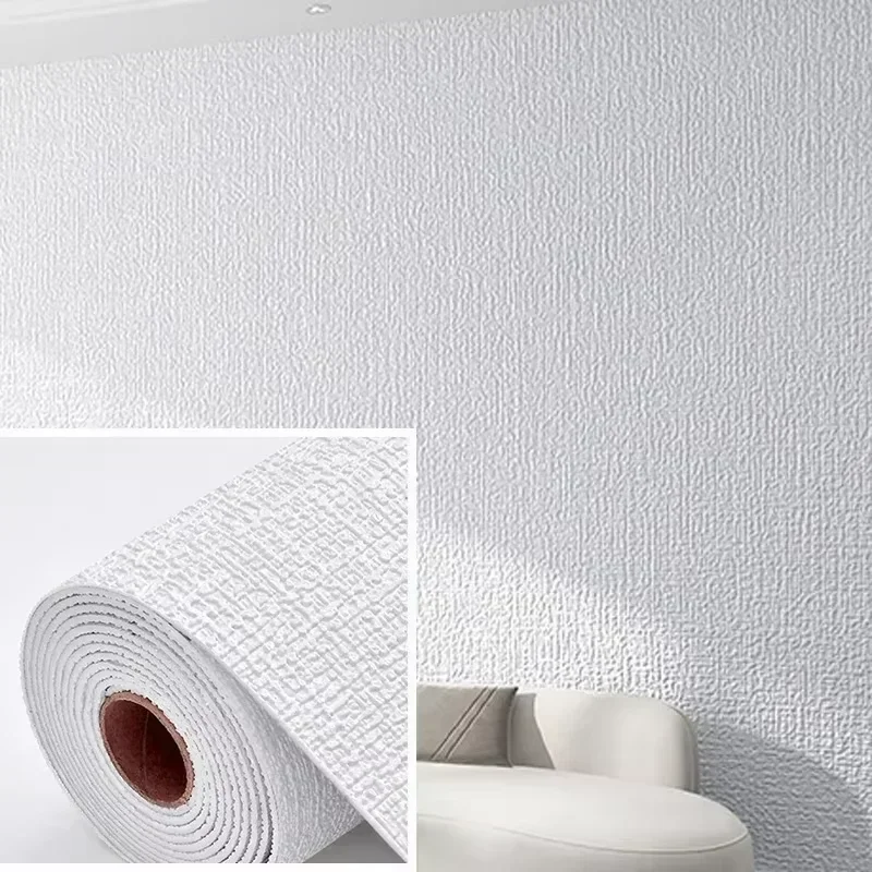 Thickened Waterproof 3D Linen Self-Adhesive Wall Stickers for Bedroom and Living Room Renovation