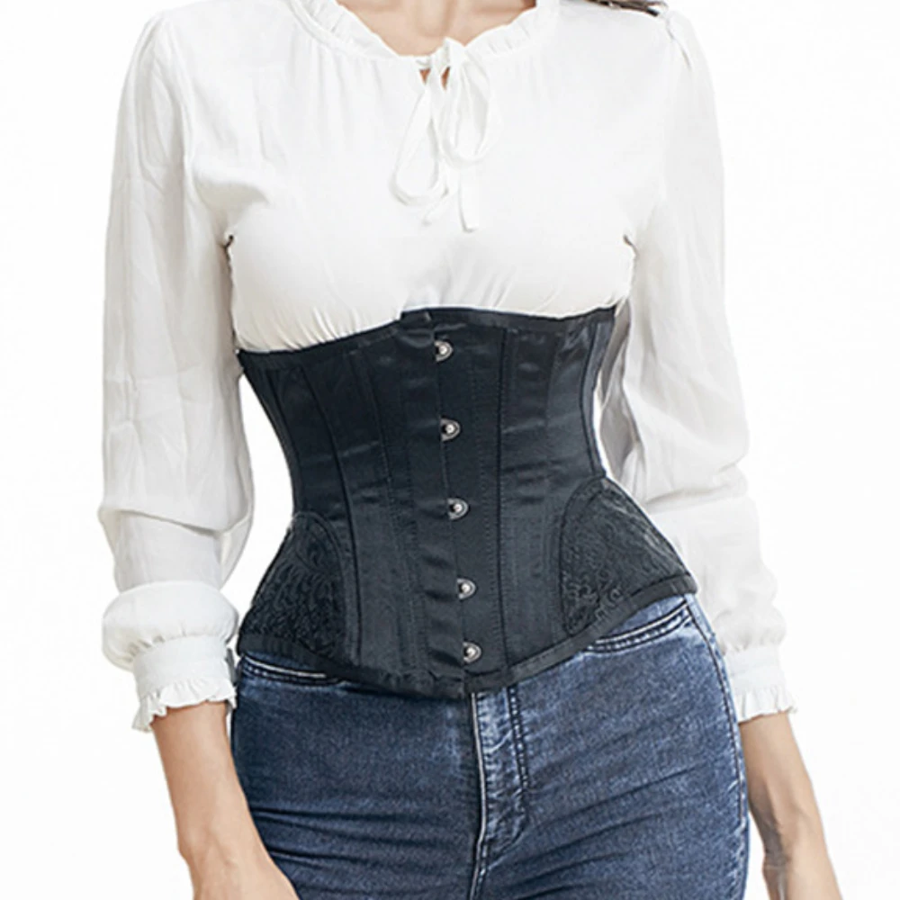 Gothic Embroidery Body Shapers Women Vintage Belt Fashion Corset Elastic Tight Slimming Shapewear Woman Waist Trainer Lingerie