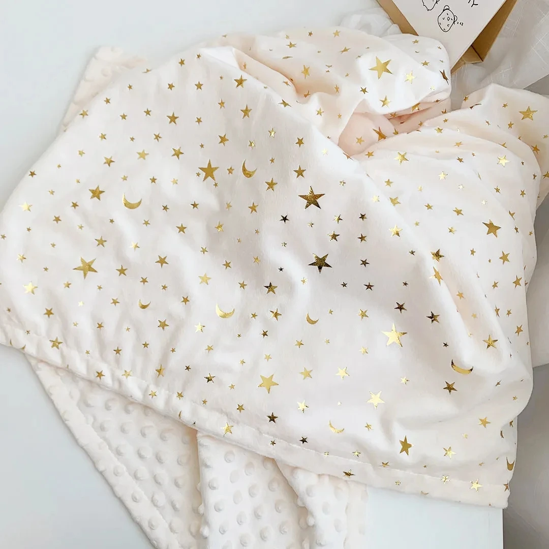 150x110cm Baby Blanket Soft Fleece Newborn Stroller Cover Comfortable Quilt Infant Bedding Swaddle Wrap Thick Children's Blanket 2