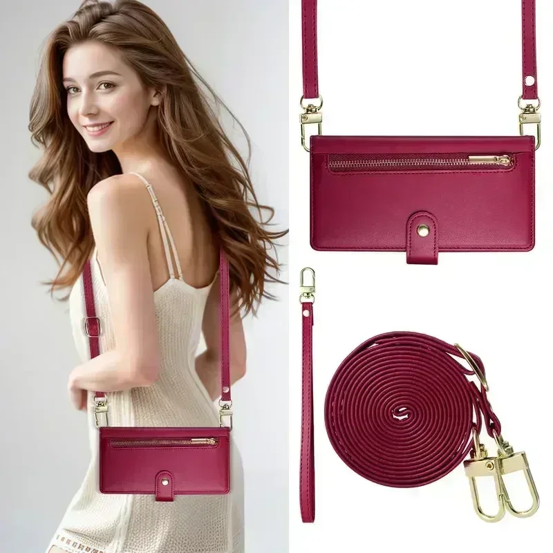 Luxury Zipper Leather Flip Case with Magnetic Closure