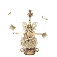 3D Butterfly Cello Puzzles Toys Building Blocks Kits Mechanical Music Box for Child Girls Adult Gift DIY Wood Assemble Model Set 1