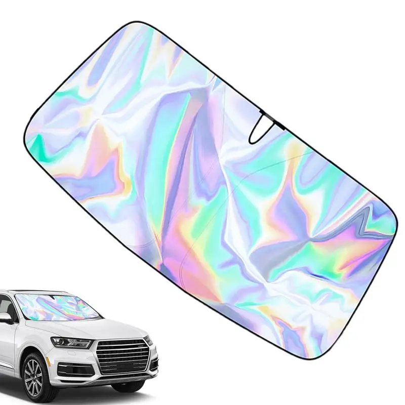 

Car Windshield Sun Shade Aluminum Foil Auto Block UV Rays Window Shade Titanium Silver Cloth Windscreen Sun Shade Cars Accessory