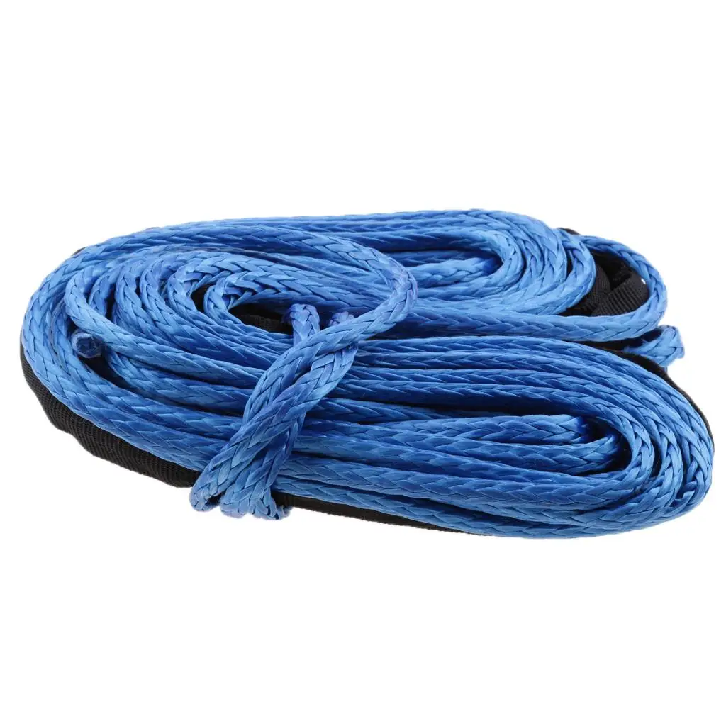 1/5` x 50` BLUE Synthetic Winch Line Cable Rope 4000 LBs for ATV UTV SUV