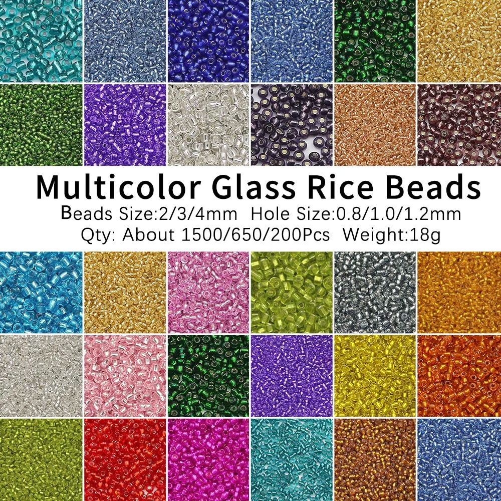 18g 11/0 2mm/3mm/4mm Glass Seed Beads Miyuki Rice Spacer Loose Beads For  Jewelry Making Beaded Bracelet Earring DIY Accessories