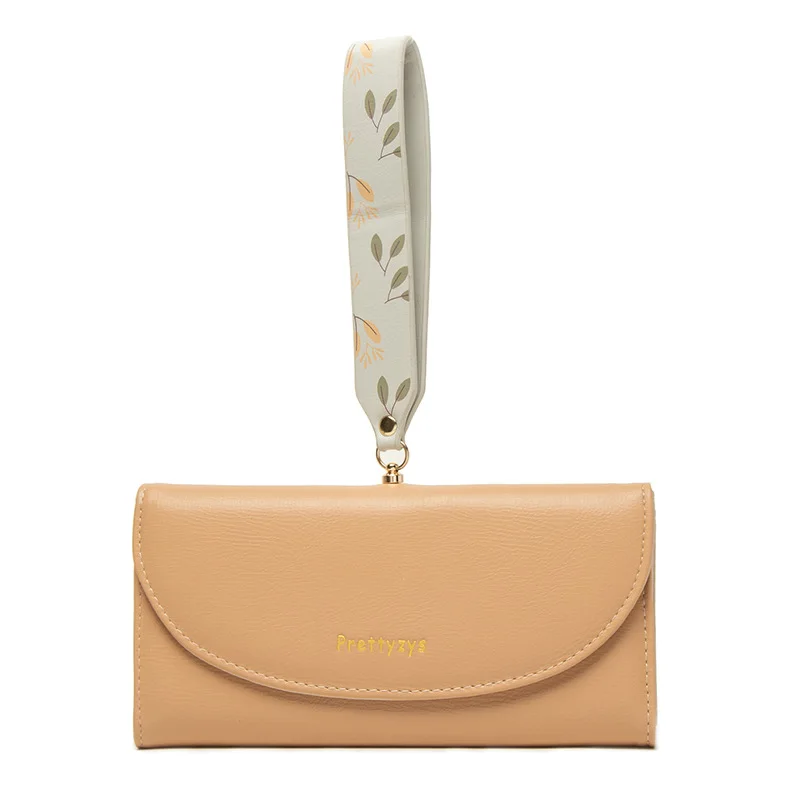 

Fashion Women's Long Style 2021 New Style Korean Small Fresh Horizontal Style Envelope Handbag Large Capacity PU Clutch Purse