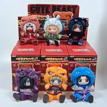 Authentic New Product Naruto Shippuden Cute Beast Party Second Shot Sitting Series Blind Box Trendy Toy Plush Doll Birthday Gift 1