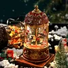 Christmas Carousel Old Man Tree Phone Booth Music Box Crystal Ball Octave Box Drifting Snow Children's Birthday New Year Gift 1