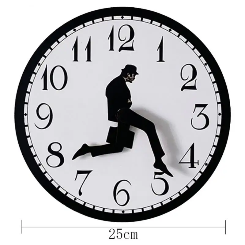 Walks Wall Clock British Comedy Inspired Ministry Of Silly Walk Wall Clock Classic Wall Watch Funny Walking Silent Mute Clock