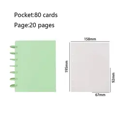 Kpop Photocard Holder: Stylish Multi-Pocket Loose-Leaf Album (Green-20 pages)