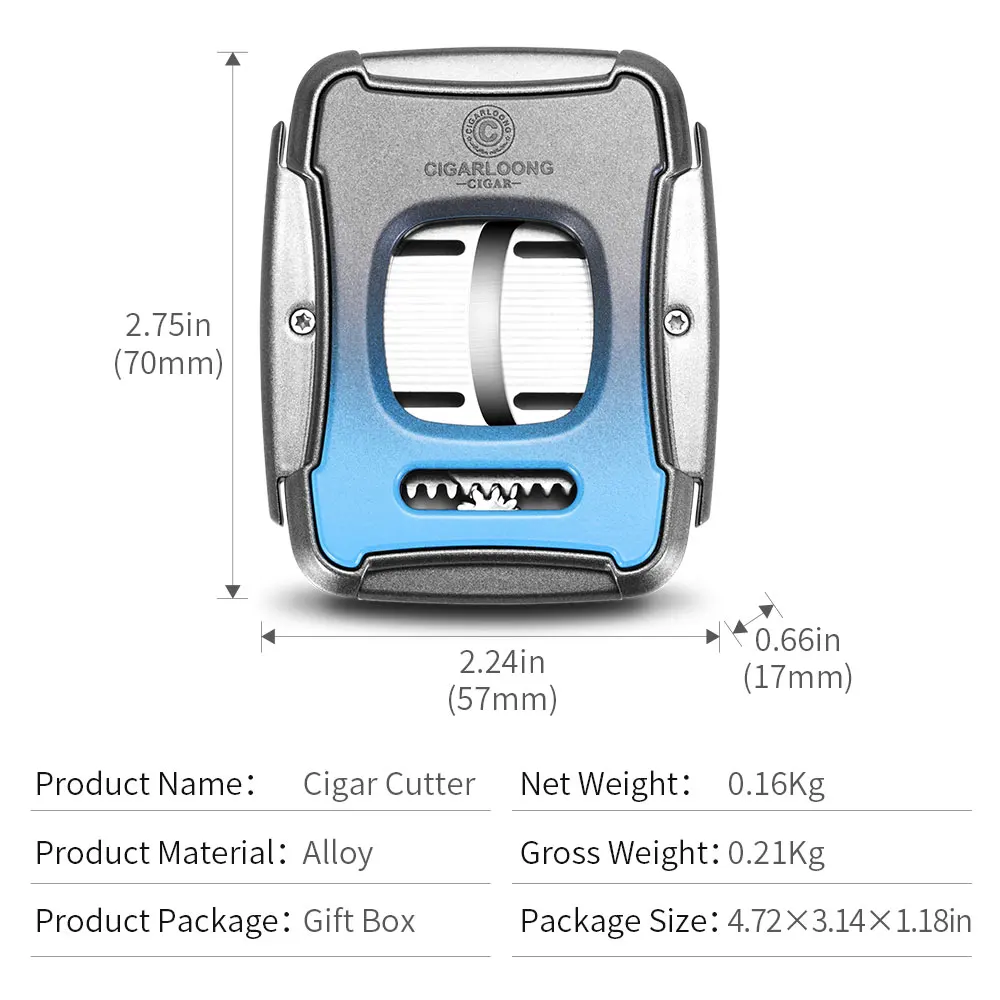 Coupe-cigares En Acier Inoxydable Coupe-Guillotine Double Lame Outil Pour Amateurs De Cigares Pour Toutes Tailles De Cigares