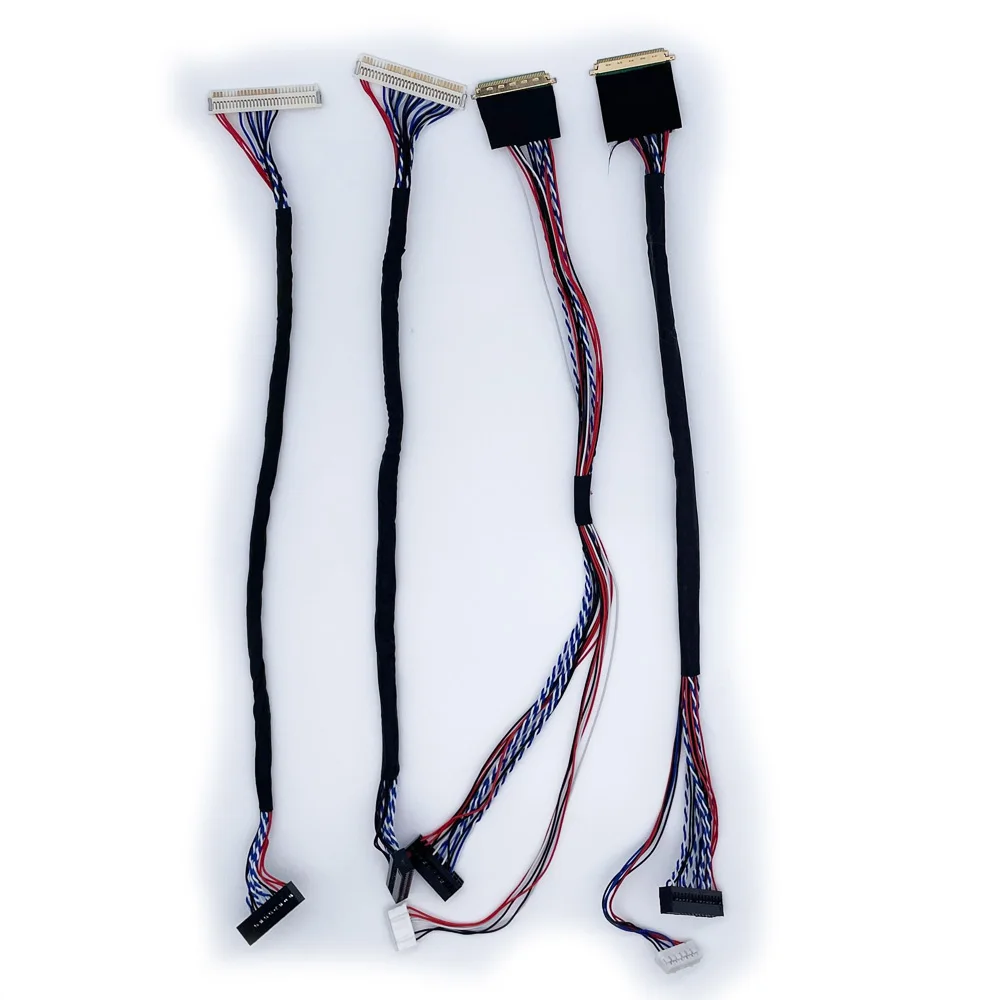 LVDS Cable 4pcs 30pin 40pin kit 1ch 6-bit /2ch 6-bit for laptop screen 14" 15.6" 25cm IPEX20454-40P lvds cable adapter kit