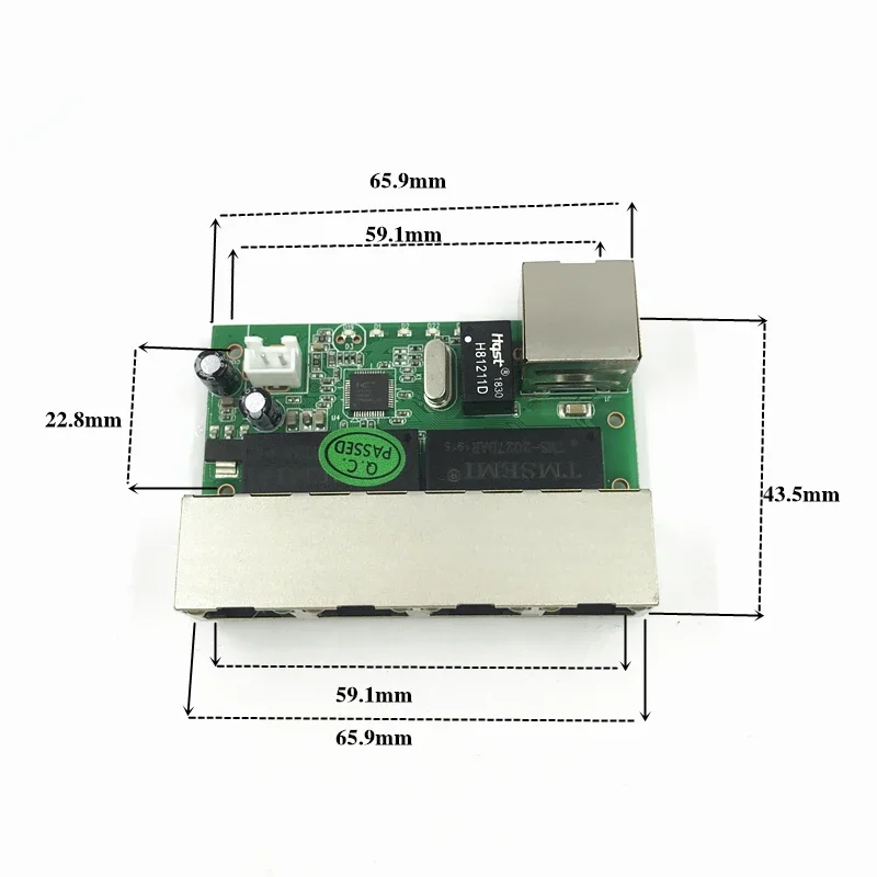 이더넷 스위치 모듈 PCBA 보드, OEM 마더보드, asic 마이너, 5 포트 이더넷 스위치 회로 보드, 10 mbps, 100mbps, 8 포트