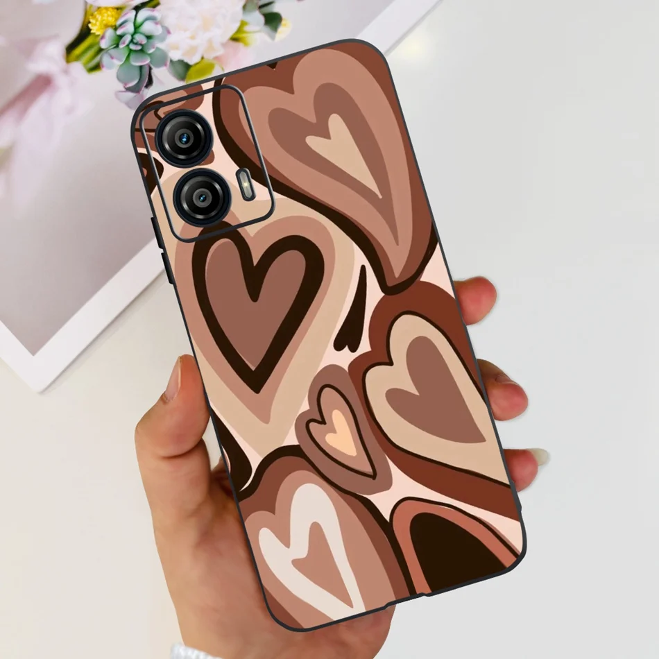 Stylish Pattern Soft TPU Shockproof Black Silicone Phone Case