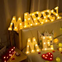 Number Letter Lamp Luminous Alphabet LED Lights Decororation Night Light for Home Wedding Birthday Christmas Party Decoration 5