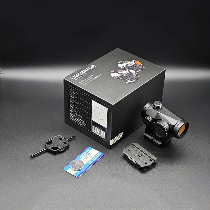 Original Liberator II 1x22mm Mini Red Dot Sight Riflescope 2MOA Reticle Optics Shake N&rsquo; Wake for Real Weapon