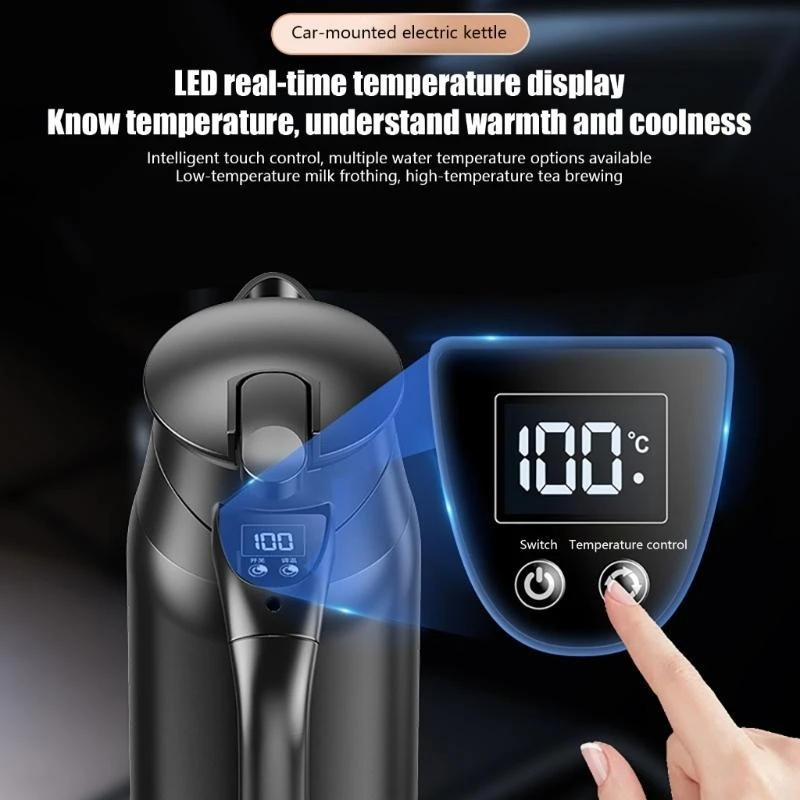 빠른 가열 기술과 운전자를 위한 디지털 모니터 12V 24V 전압 지원 기능을 갖춘 절연 자동차 컵 히터 800ml
