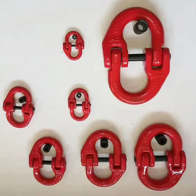 1.12T-12.5T G80 Butterfly Shaped Clamp Chain Connection Hoisting Buckle Double Ring Rigging Industrial Grade Forged Alloy Steel