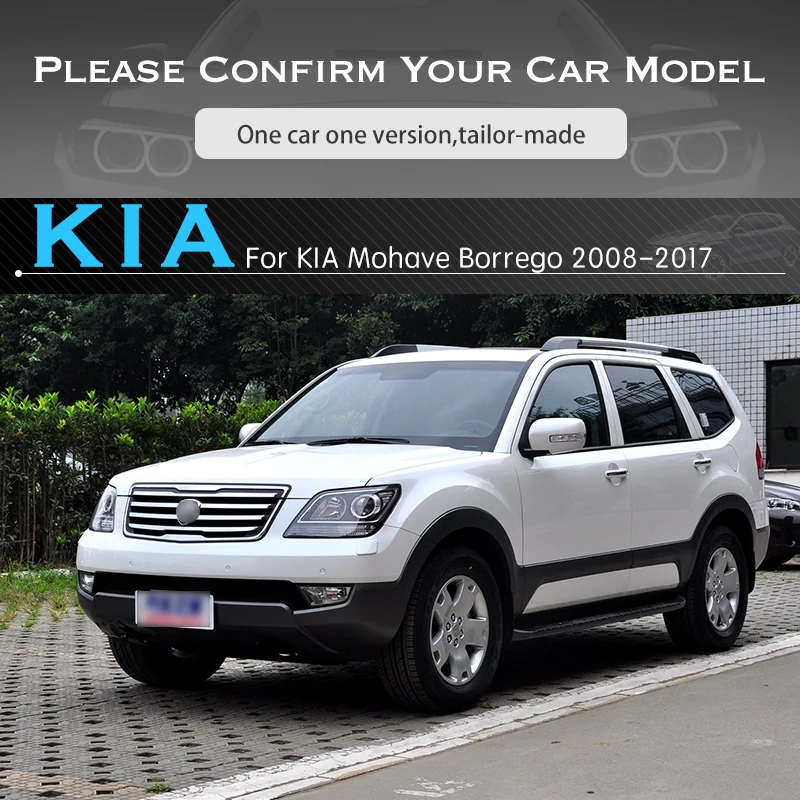 For KIA Mohave Borrego 2008-2017 Car Dashboard Avoid Light Pad Instrument Platform Desk Cover Leather Velvet Protective Mat car sun shade cover