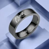 Fashion Titanium Steel Couple Rings With Letters I LOVE YOU Inside Jewelry Gifts For Love Couples Black And White Two Styles 3