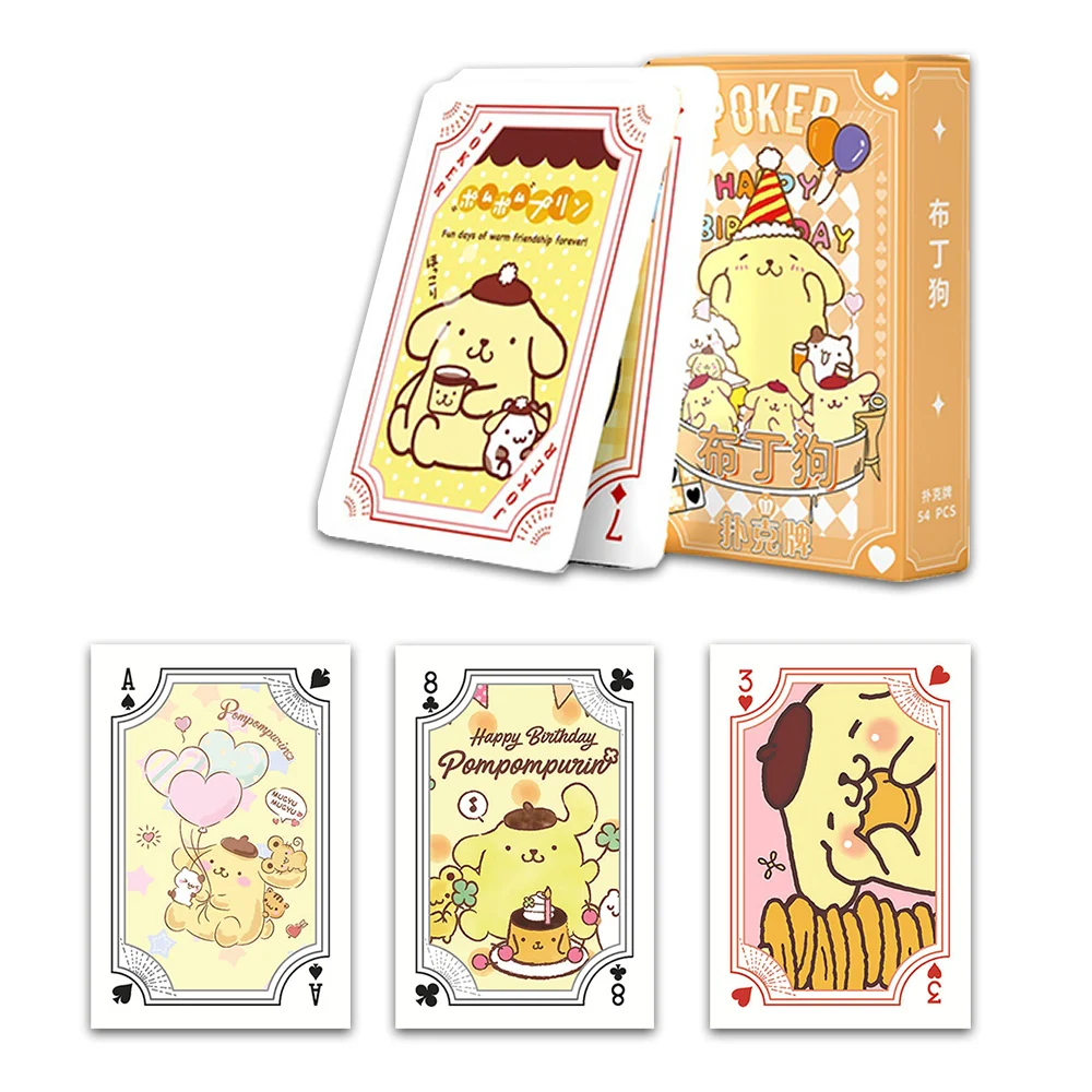Sanrio Kuromi Playing Card Cute Cartoon Anime Cartoon Kawaii Print Playing Card Entertainment Card Toys for Boys and girls Gifts 5