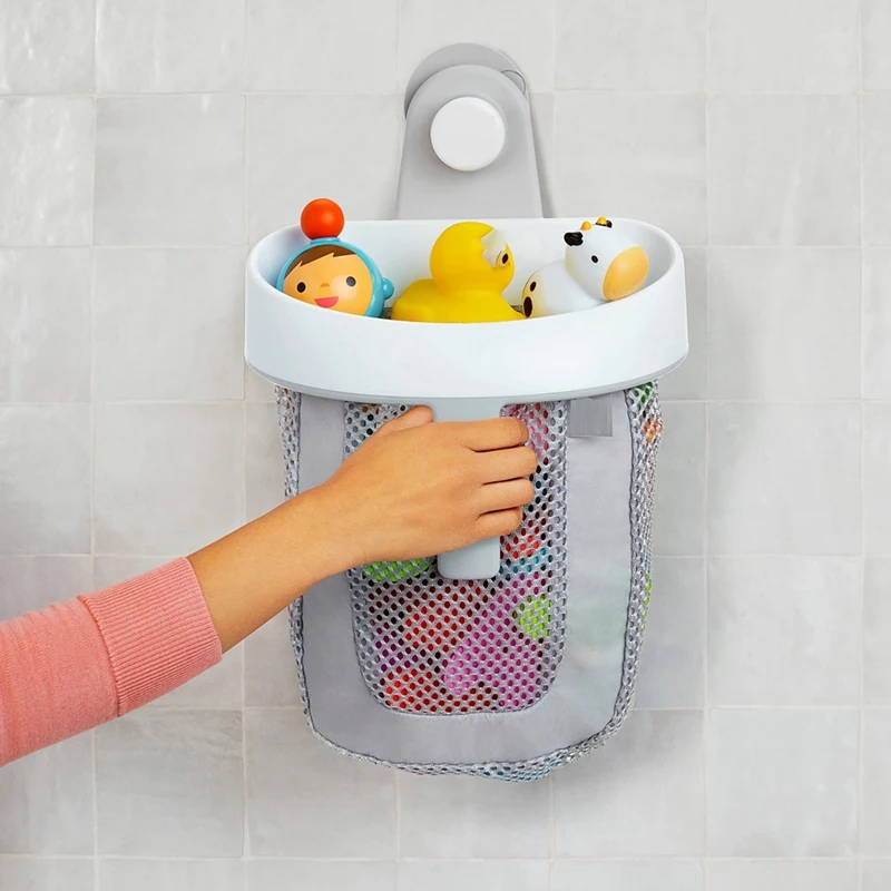 Hanging Bath Toy Storage Quick Drying Mesh Easy Install Easy To Use