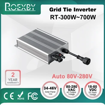 อินเวอร์เตอร์แผงโซล่าเซล MPPT 300W 350W 500W 600W 700W PV ระบบไมโครอินเวอร์เตอร์อัจฉริยะ DC ไปยัง AC เอาต์พุต120V/230V อัตโนมัติ 1