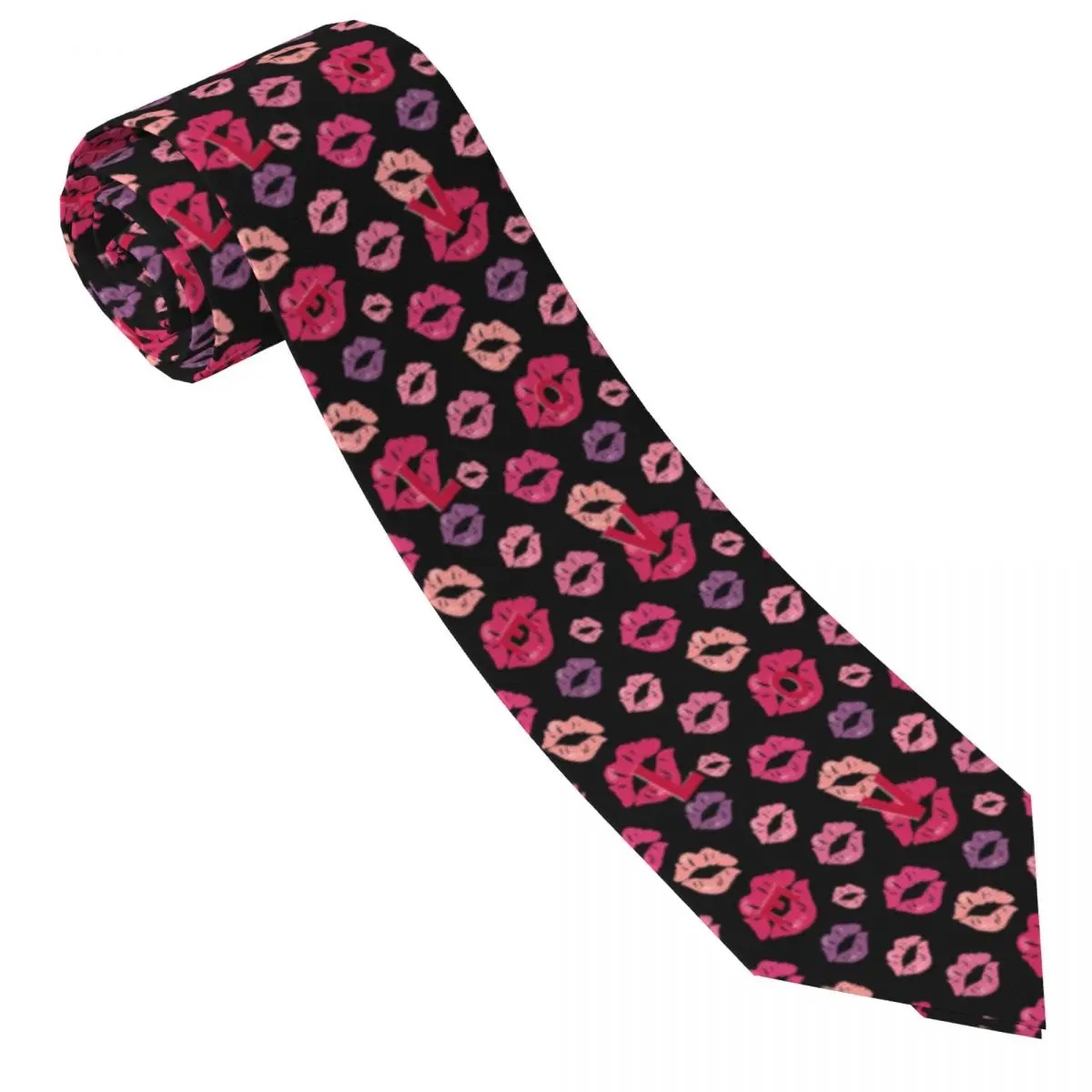 

New Design Tie Lips Patten Cosplay Party Neck Ties Men Retro Casual Necktie Accessories Great Quality Printed Collar Tie