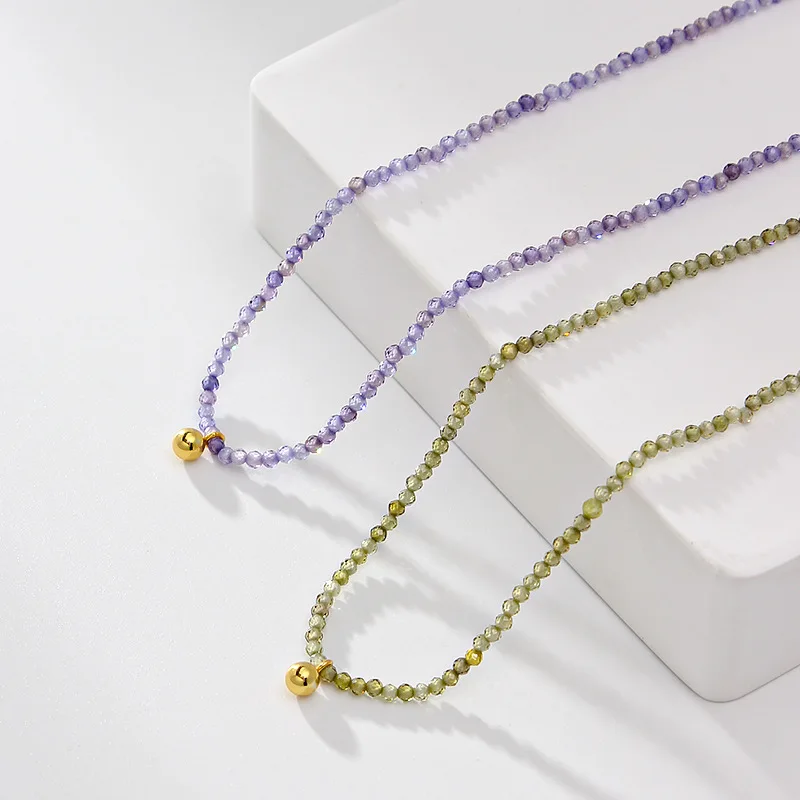 

Женское Ожерелье LONDANY, многослойное ожерелье из блестящего циркония и бусин, маленькое ожерелье высокого качества, Женская универсальная простая цепочка на воротник