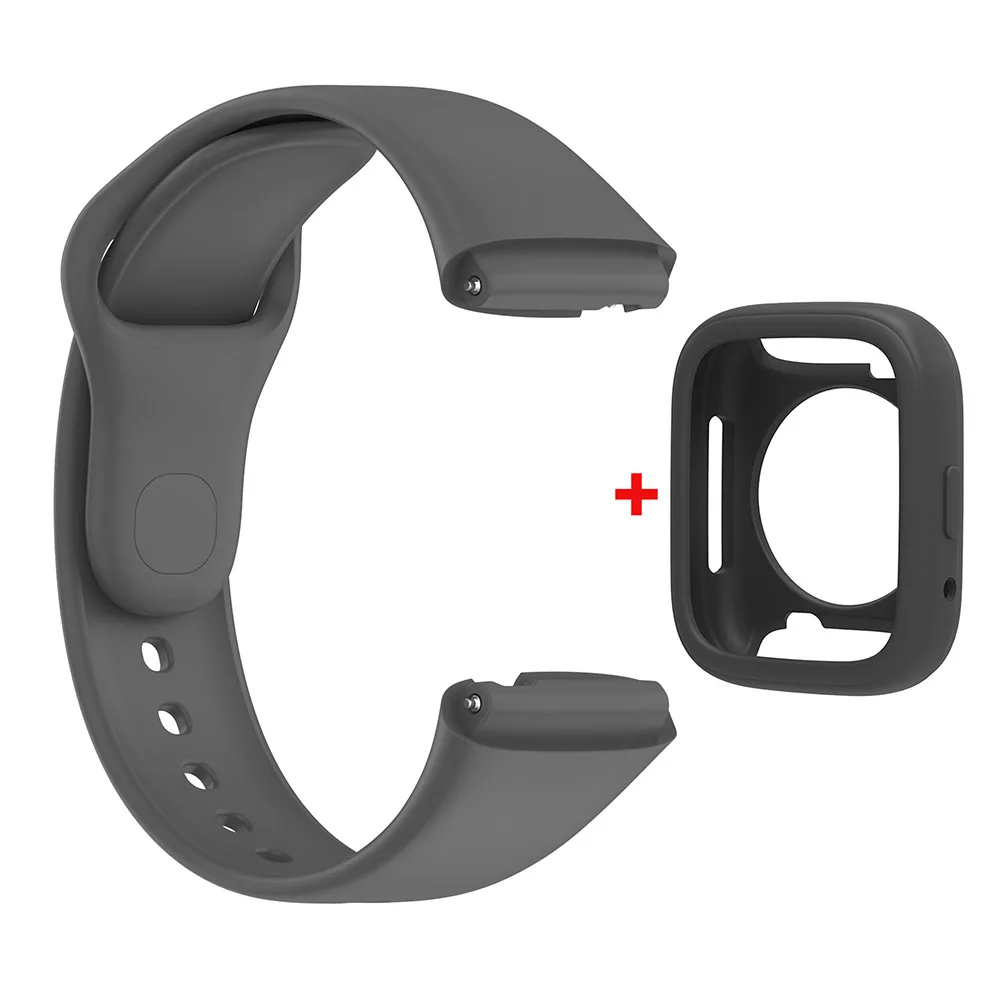 Silicone Watch Band with Protective Case Shell